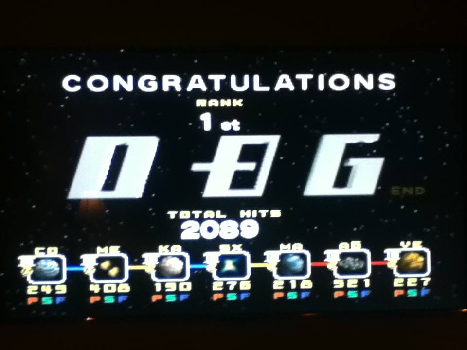 So here is my highest score on Star Fox 64 3D (practiced for a